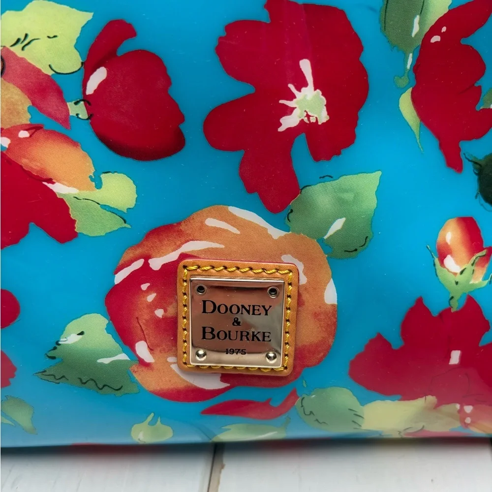 Dooney & Bourke Blue Floral Satchel Handbag - Picture 4 of 17